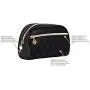 Harper Belle Beauty Quilted Heart Cosmetic Bag | Stylish Makeup Organizer Toiletry Bag for Women | Black