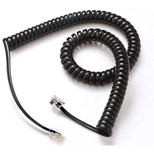 Telephone Cord, Phone Cord, Handset Cord, Black, 2 Pack, Universally Compatible