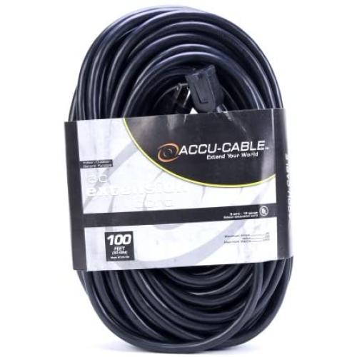 American Dj Supply Ec123-100 Twelve Gauge 100Ft Extension Cable Etl Approved