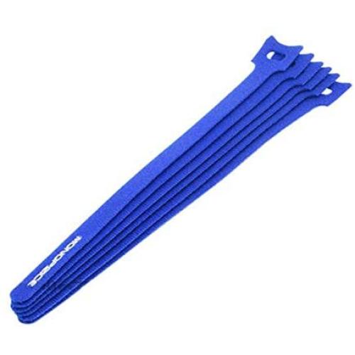 Monoprice Hook & Loop Fastening Cable Ties 9inch, 10pcs/Pack - Blue