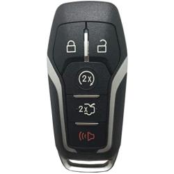 Smart Key Fob Shell Case Fit for Ford Fusion Mustang Explorer Edge 5 Buttons Keyless Entry Remote Key Fob Cover Housing (Black)