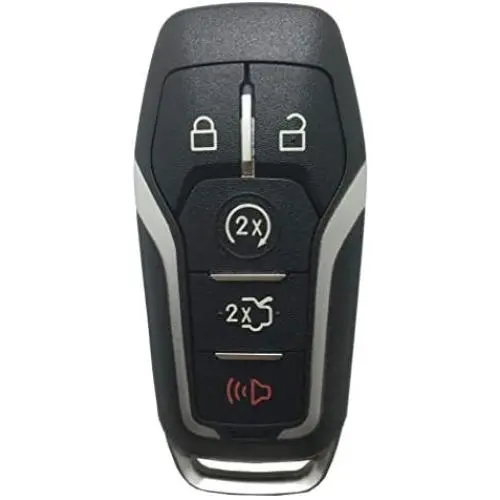 Smart Key Fob Shell Case Fit for Ford Fusion Mustang Explorer Edge 5 Buttons Keyless Entry Remote Key Fob Cover Housing (Black)