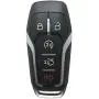 Smart Key Fob Shell Case Fit for Ford Fusion Mustang Explorer Edge 5 Buttons Keyless Entry Remote Key Fob Cover Housing (Black)