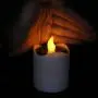 Gedengni Waterproof LED Solar Candles Yellow Flicker Electronic Solar Power LED Lamp Nightlight for Outdoor Camping Emergency Indoor Party Decoration - 6pcs
