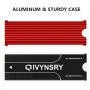 QIVYNSRY M.2 heatsink 2280 SSD Double-Sided Heat Sink with Thermal Silicone pad for PCIE NVME M.2 SSD or NGFF SATA M.2 SSD Black