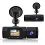 Dual Dash Cam,1080P Front and 720P Inside Cabin Car Dash Camera 1.5 LCD Display Dashboard Cam with 4 IR LEDs, Motion Detection,Parking Mode,Loop Recording,Accfly Compatible with Car Cam Uber Taxi