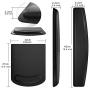PU Leather Mouse Pads Wrist Rest Support and Keyboard Wrist Rest Pad Set for Laptop Computer Mac,Ergonomic Memory Foam,Non-Slip Base Mouse pad,Easy Typing and Relieve Wrist Pain(Black)