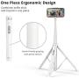 ATUMTEK 51'' Selfie Stick Tripod, All in One Extendable Phone Tripod Stand with Bluetooth Remote 360° Rotation for iPhone and Android Phone Selfies, Video Recording, Vlogging, Live Streaming - White