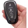 Black Soft TPU Key Fob Cover Case Remote Holder Skin Protector for Chevrolet 2016 2017 2018 2019 Chevy Malibu Camaro Cruze Traverse Sonic Volt Bolt Equinox