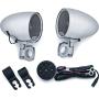 Kuryakyn 2712 MTX Road Thunder Weather Resistant Motorcycle Speakers: 100 Watt Handlebar Mounted Audio Speaker Pods with Bluetooth Audio Controller, Chrome