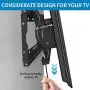 JUSTSTONE Tilt TV Wall Mount Bracket for 40-90 Inches LED, Plasma Flat Screen Curved TVs, TV Mount with VESA 800x400mm, Fits 16'' to 24'' Studs and Loading Capacity 165 lbs, Low Profile and Space Save