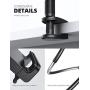 Gooseneck Tablet Mount Holder for Bed - Lamicall Flexible Tablet Arm Clamp, Bed Stand for 4.7-11'' Devices, Such as iPad Mini 7.9, Air 9.7, Pro 10.5/11, Switch, Galaxy Tabs - Black