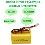 GLESOURCE BL93NC487 Battery 4.8v Emergency Exit Sign Battery Light Fixture Ni-Cd Battery 1100mAh Compatible with BAA48R Emerlight Daybright at-Lite BL93NC484 BL93NC485 4-TD-800AA-HP(2 Pack)