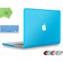 UESWILL 2 in 1 Matte Hard Shell Case with Keyboard Cover Compatible with MacBook Pro 15 inch with Retina Display (Model A1398, Mid 2015/2014/2013/Mid 2012), NO CD-ROM, NO Touch Bar, Aqua Blue