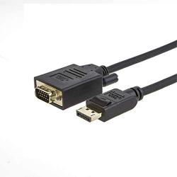 DP to VGA Cable 6ft [2-Pack], CableCreation DisplayPort to VGA Cable with Built-in IC Chip, Gold Plated Standard DP Male to VGA Male Cable Black Color
