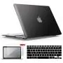 IBENZER MacBook Air 11 Inch Case Model A1370 A1465, Soft Touch Plastic Hard Shell Case Bundle with Keyboard Cover & Screen Protector for Apple Laptop Mac Air 11, Black, A11BK+2