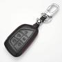 Royalfox(TM) for Cadillac New Blade Shape Key, 5 Buttons Leather Full Protection keyless Remote Smart Key Fob case Cover Keychain for 2020 Cadillac ct5 CT4-V Corvette C8 (Leather Black)