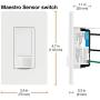 Lutron Maestro Motion Sensor Switch, No Neutral Required, 250 Watts, Single-Pole, MS-OPS2-TP, Taupe