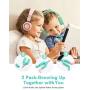 Kids Headphones with Microphone 2 Pack, Mpow CH8 Wired On Ear Headphones for Kids with 91dB Volume Limit, Online Schooling Headsets with Sharing Splitter for Boys Girls Children School Travel