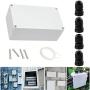 DAOKI Electronic Project Box 158 x 90 x 60 mm Waterproof Plastic Enclosure Box for Outdoor Junction + PG7 Cable Gland