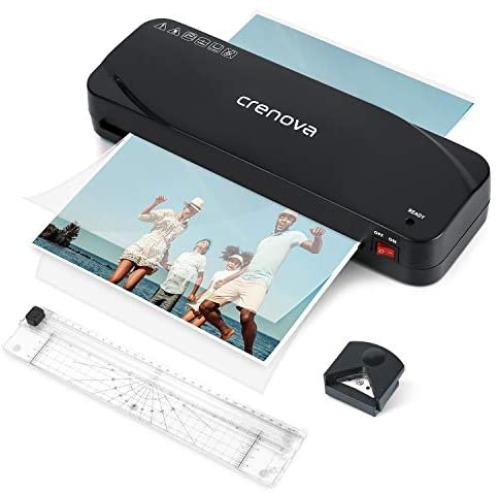 Laminator, Crenova A4 Laminator, 4 in 1 Thermal Laminator, 9 inches, 20 Laminating Pouches, Paper Trimmer, Corner Rounder