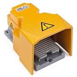 XURUI Heavy Duty Momentary Foot Switch XF-502B, Single Pedal, SPDT, 15A 250V, Cast Aluminium