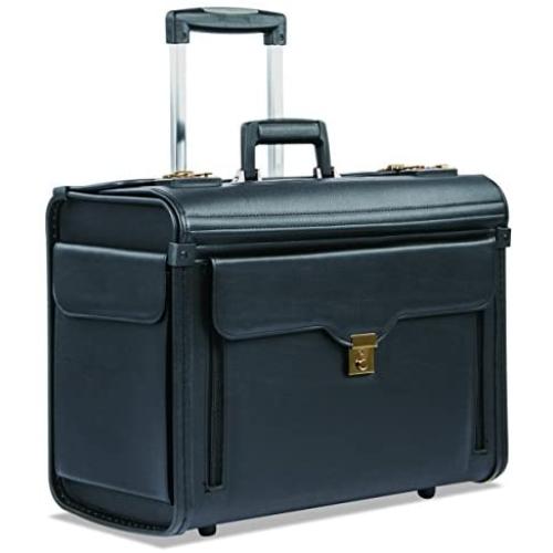 Bond Street, Ltd. 456110BLK Rolling Computer/Catalog Case, Koskin, 19 x 9 x 15-1/2 Inches, Black