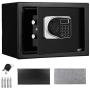 Electronic Security Safe Box, LED Digital Lock Box 0.57 Cubic Feet, 13.7 x 9.8 x 9.8 inches Key Combination Code Safe Box Steel Money Box for Home, Office, Hotel