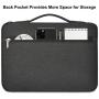 HESTECH Chromebook Case,11.6''-12.5 inch Water Repellent Polyester Protective Laptop Sleeve Bag Handle Front Pockets Acer/HP Stream/Samsung/Microsoft Surface Pro 7/3/4/5/6,Black