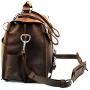 Polare Mens Full Grain Leather 16 Briefcase Shoulder Messenger Bag Fit 15.6 Laptop