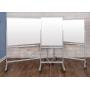 Luxor 60''W x 40''H Double-Sided Mobile Magnetic Glass Marker Board