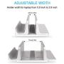 JARLINK (Upgraded Version) Vertical Laptop Stand, Desktop Stand Adjustable Laptop Holder (up to 17.3 inches) Compatible with MacBook Pro/Air, Microsoft Surface, Lenovo (Silver)