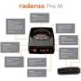 Radenso Pro M Radar Detector with Reduced False Alerts, USA Technical Support, GPS Lockouts, Red Light and Speed Camera Alerts, MultaRadar Detection