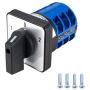 VictorsHome Changeover Switch LW28-32 3 Positions 12 Terminals Universal Rotary Cam Selector Latching Switches 690V 32A
