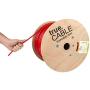 trueCABLE Cat6A Riser (CMR), 1000ft, Red, 23AWG 4 Pair Solid Bare Copper, 750MHz, ETL Listed, Unshielded Twisted Pair (UTP), Bulk Ethernet Cable