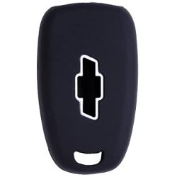 WERFDSR 2Pcs XUHANG Sillicone Key fob Skin Key Cover Keyless Entry Remote Case Protector Shell for 2016 2017 2018 Camaro Cruze Malibu Volt 5 Button Smart Remote Black