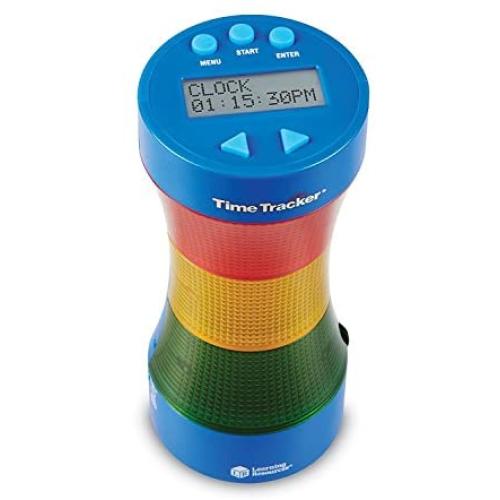 Learning Resources Time Tracker Visual Timer & Clock, Classroom Tracker, Ages 5+ - Blue