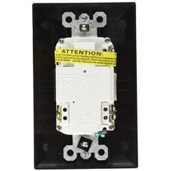 RV Designer S807, Dual Outlet GFCI with Cover Plate, Black, AC Electrical