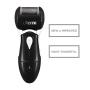UTILYZE Most Powerful Rechargeable Electronic Foot File Wet & Dry Pedicure Tools Electric Callus Remover With Turbo-Boost Motor, 3 Rollers Included (Black)