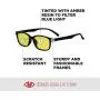 Blue Blocking Glasses: Great for Gamers, Workaholics, Computer Junkies, and Late Night TV Addicts, Amber-Tinted Lenses, Stylish Frames, Blue-Blocking Glasses Help to Fight Eye Strain and Fatigue