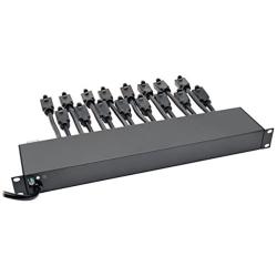 TRIPP LITE PS1916D1U 120V 16 Outlet 1U Rack-Mount AC, 15 Cord 15A Charger Power Strip, Black
