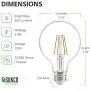 Sunco Lighting 10 Pack G25 LED Bulb, Dimmable, 5.5W=60W, 6000K Daylight Deluxe, Vintage Edison Filament Globe, 500 LM, E26 Base, Indoor/Outdoor Lights - UL