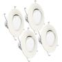 Sunco Lighting 4 Pack 5 Inch/6 Inch Gimbal LED Downlight, 12W=60W, 3000K Warm White, 800 LM, Dimmable, Adjustable Recessed Ceiling Fixture, Simple Retrofit Installation
