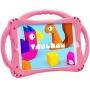 TopEsct Kids Case for iPad Mini 5 4 3 2 1,Silicone Childproof for All Kinds of iPad Mini, Built-in Handle Stand, Comes with a Strap. (Pink)