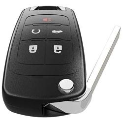 VOFONO 5 Buttons Flip Car Key Fob Fits for Chevy Camaro 2010-2016/Chevy Cruze 2010-2016/Chevy Equinox 2010-2016/Chevy Malibu 2010-2016 Replacement for P/N: OHT01060512