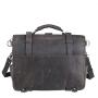 Polare Mens Full Grain Leather 16 Briefcase Shoulder Messenger Bag Fit 15.6 Laptop