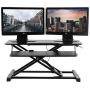 TechOrbits Standing Desk - Stand Up Desk Converter and Monitor Riser - Height Adjustable Sit Stand Tabletop Workstation
