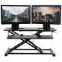 TechOrbits Standing Desk - Stand Up Desk Converter and Monitor Riser - Height Adjustable Sit Stand Tabletop Workstation