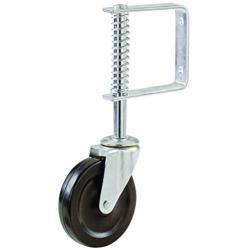Shepherd Hardware 9785 9785E Spring Loaded Gate Caster, 4-Inch, Black