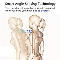 Smart Posture Corrector for Women Men Kids, Electronic Posture Reminder with Sensor Vibration, Adjustable Upper Back Brace Straightener for Hunching, Invisible Posture Trainer under Clothes